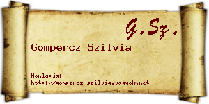 Gompercz Szilvia névjegykártya